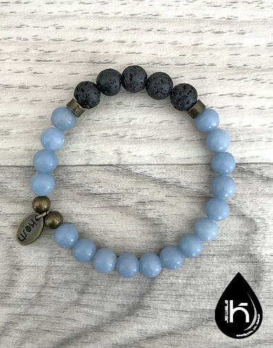ESSENTIAL OIL DIFFUSER BRACELET - ANGELITE