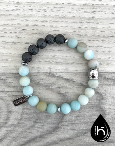ESSENTIAL OIL DIFFUSER BRACELET - AMAZONITE