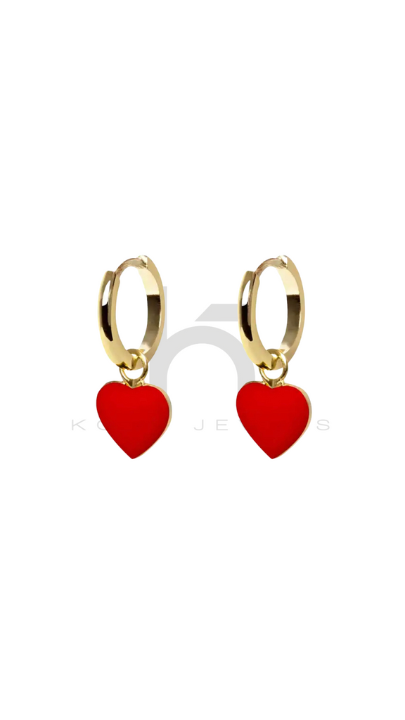 LOVE HUGGIES DROP EARRING - RED
