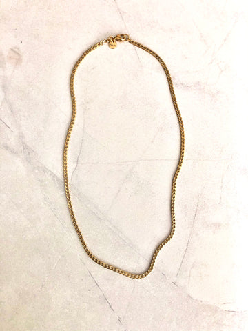 LOLA CUBAN LINK NECKLACE - STAINLESS STEEL GOLD