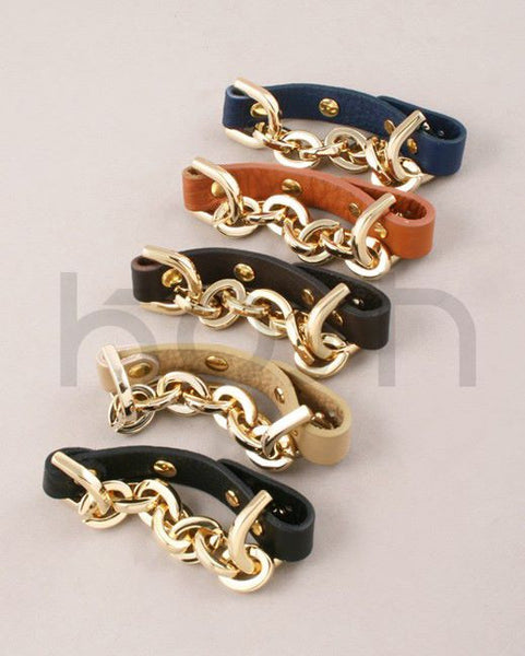 URBAN LINK LEATHER BRACELET