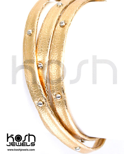 THIN WRAP LEATHER STUDDED WRAP BRACELET