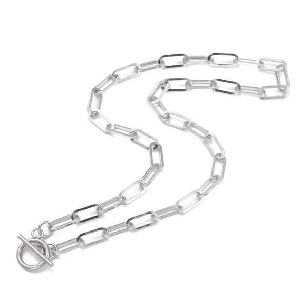 PAPERCLIP TOGGLE NECKLACE - MATTE