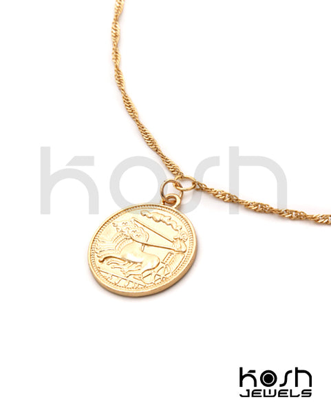COIN PENDANT NECKLACE - ALEXANDER