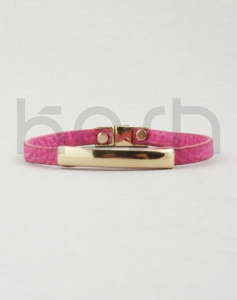 GOLDBAR LEATHER  BRACELET