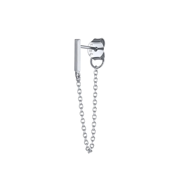 CHAIN DROP EARRING - BAR STUD