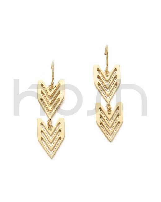 CHEVRON DROP EARRINGS