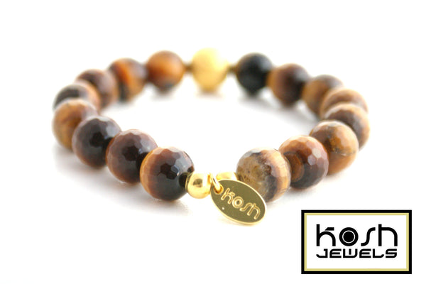 STARDUST SERIES SIGNATURE BEADED BRACELET - TIGERSEYE