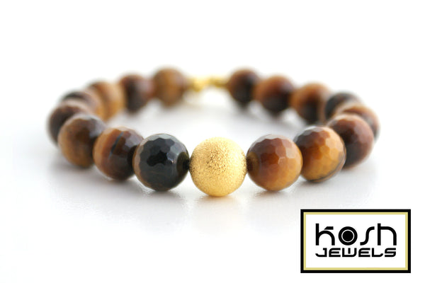 STARDUST SERIES SIGNATURE BEADED BRACELET - TIGERSEYE