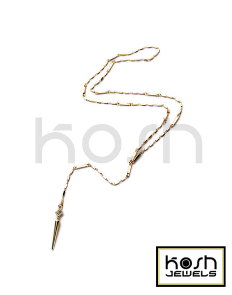 SPIKE LARIAT NECKLACE