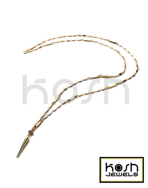 SPIKE LARIAT NECKLACE