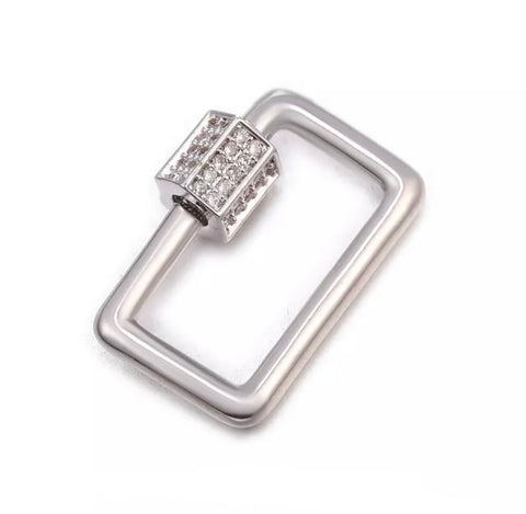 MINI RECTANGLE PAVÉ LOCK