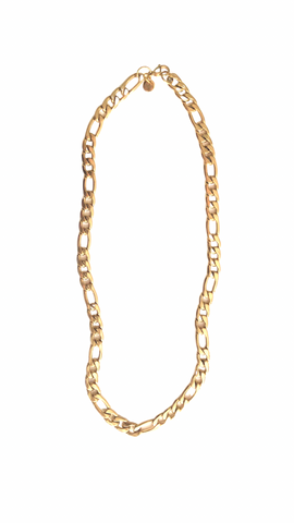 BROOKLYN FIGARO NECKLACE - STAINLESS STEEL GOLD