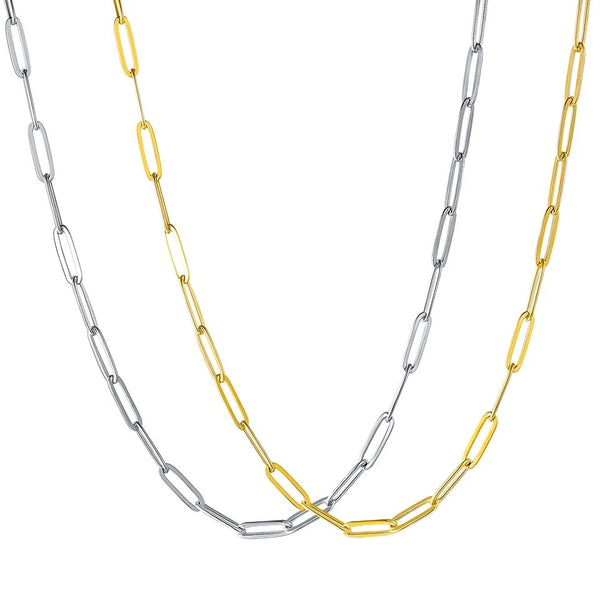 PAPERCLIP CHOKER NECKLACE - STAINLESS STEEL