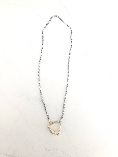 CARABINER - TRYST LOCK PAVÉ NECKLACE