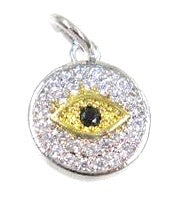 PAVÉ MINI PENDANT NECKLACE - EVIL EYE