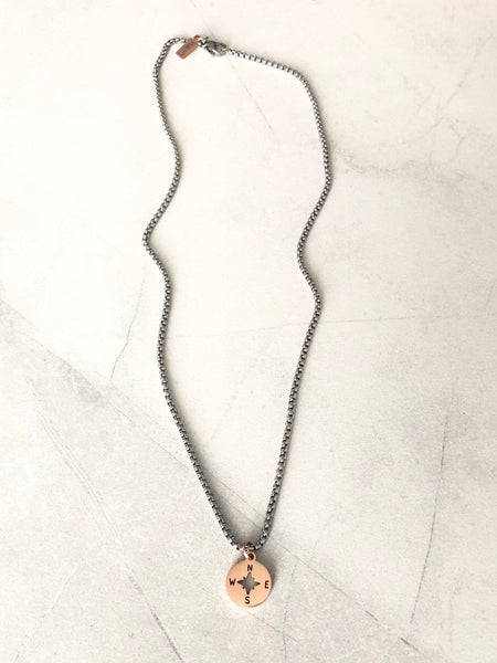 COMPASS ROSE PENDANT NECKLACE