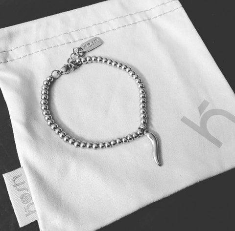 ITALIAN HORN BRACELET - STAINLESS STEEL