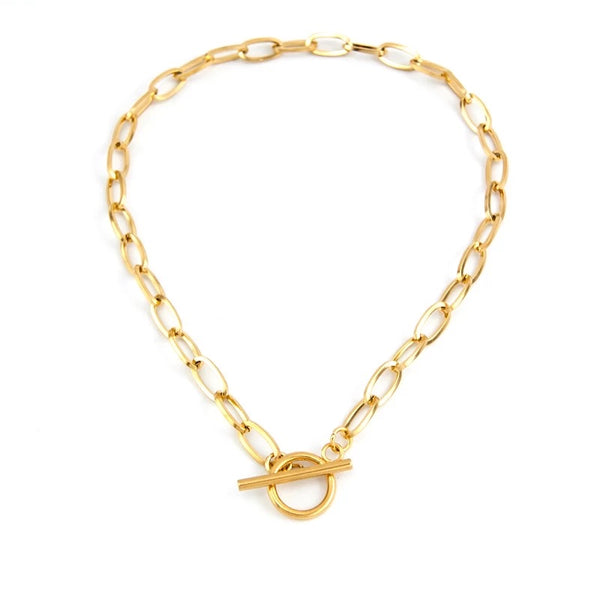 TOGGLE LINK CHOKER NECKLACE