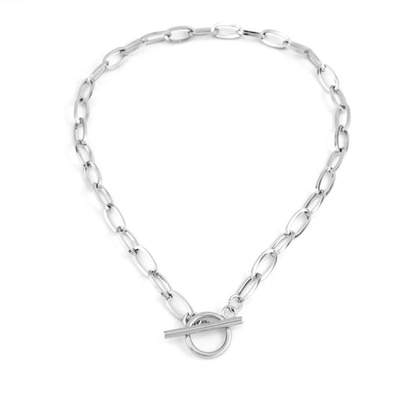 TOGGLE LINK CHOKER NECKLACE