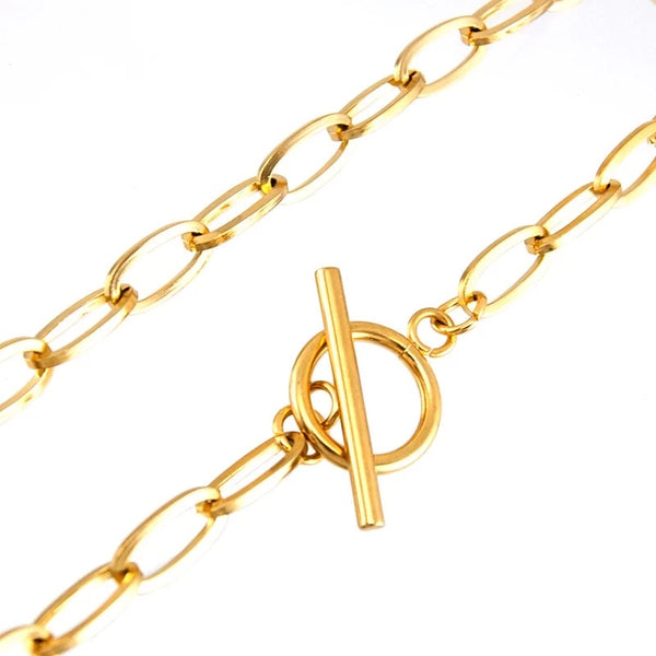 TOGGLE LINK CHOKER NECKLACE