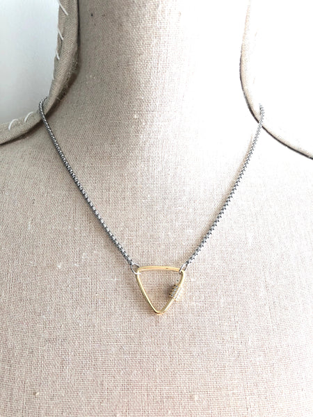CARABINER - TRYST LOCK PAVÉ NECKLACE