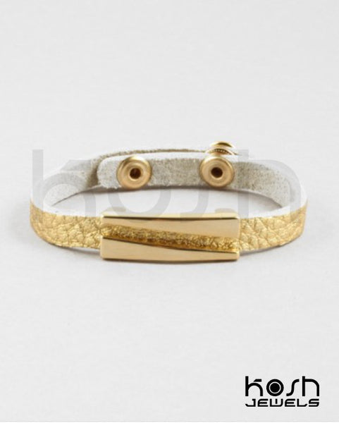 LUXE BAR LEATHER  BRACELET