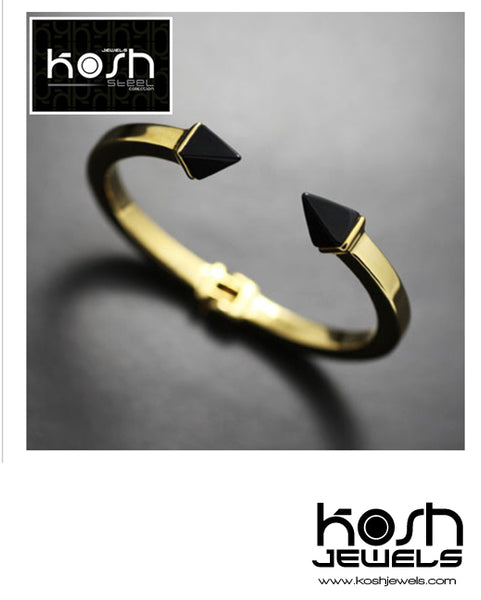 STEEL BLACK SPIKE Bangle
